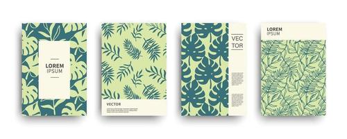 tropische natuur exotische covers set vector