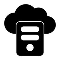 perfect ontwerp icoon van wolk server vector