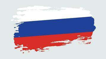 Russisch borstel grunge vlag vector