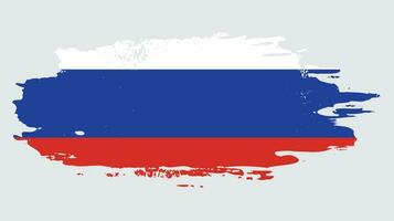 kleurrijk grafisch grunge structuur Rusland vlag vector