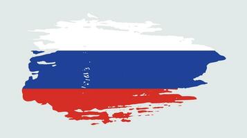 professioneel grafisch Russisch grunge structuur vlag vector