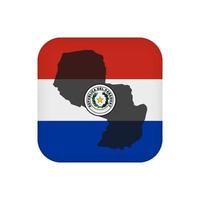 vlag van paraguay, officiële kleuren. vectorillustratie. vector