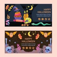 halloween banners reeks sjabloon vector