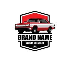 muscle car-logo - vectorillustratie, embleemontwerp op witte achtergrond vector