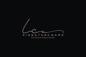 eerste lc brief handtekening logo sjabloon elegant ontwerp logo teken symbool sjabloon vector icoon