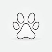 hond of kat schattig poot afdrukken vector dun lijn concept icoon