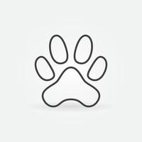 vector kat of hond poot voetafdruk concept schets icoon