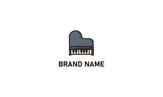 Koninklijk piano logo sjabloon ontwerp vector