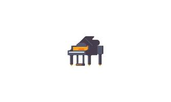 groots piano logo sjabloon ontwerp in schets stijl vector illustratie.