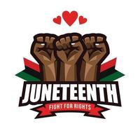 juneteenth bewustzijn, strijd voor Rechtsaf vector