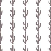 schattig hand getrokken cactussen naadloos patroon. Mexicaans symbool. wilde westen thema. handgetekende gekleurde trendy vectorprint. vector