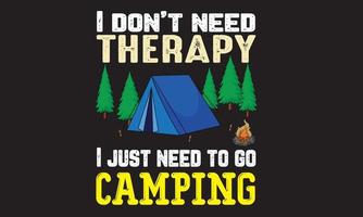 camping t-shirt vector ontwerp