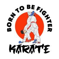 karate vector logo icoon