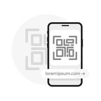 scannen qr code naar bezoek website concept illustratie vlak ontwerp vector eps10. modern grafisch element voor landen bladzijde, leeg staat ui, infografisch, icoon