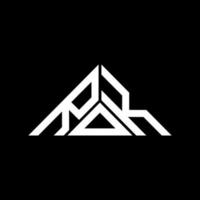 rdk brief logo creatief ontwerp met vector grafisch, rdk gemakkelijk en modern logo in driehoek vorm geven aan.