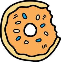 hand- getrokken lekker donuts illustratie vector