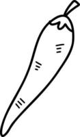 hand- getrokken peper illustratie vector