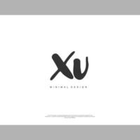 xv eerste handschrift of handgeschreven logo voor identiteit. logo met handtekening en hand- getrokken stijl. vector