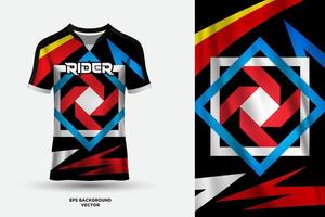 modern t overhemd Jersey ontwerp geschikt voor sport, racen, voetbal, gaming en e sport- vector