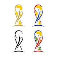 trofee fifa wereld kop logo mondiaal kampioen. trofee vector illustratie. symbool van een kampioen.