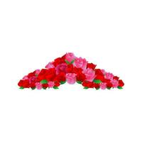 roos bloem ornament. roos bloem decoratie. roos bloem bruiloft ornament sjabloon. roos bloem vector illustratie