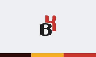 alfabet letters initialen monogram logo bk, kb, b en k vector