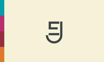 alfabet letters initialen monogram logo ej, je, e en j vector