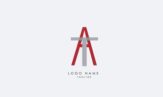 alfabet letters initialen monogram logo op, ta, a en t vector