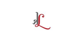 alfabet letters initialen monogram logo kl, lk, k en l vector