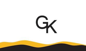 alfabet letters initialen monogram logo gk, kg, g en k vector