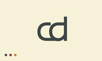 alfabet letters initialen monogram logo cd, dc, c en d vector