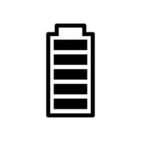 platte batterijpictogram vector