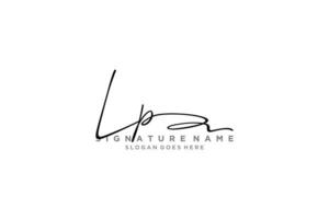 eerste lp brief handtekening logo sjabloon elegant ontwerp logo teken symbool sjabloon vector icoon