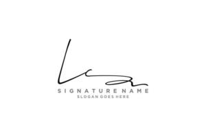 eerste lc brief handtekening logo sjabloon elegant ontwerp logo teken symbool sjabloon vector icoon