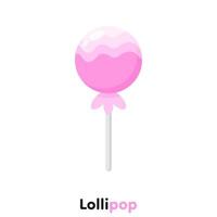 schattige cartoon lolly, vector illustratie.