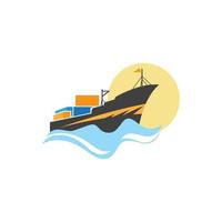 cruiseschip vector pictogram illustratie