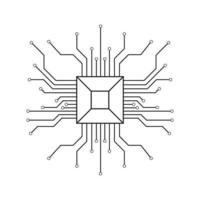 computer vector achtergrond met circuit