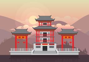 China Town Illustratie vector