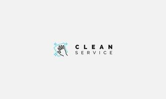 schoonmaak logo ontwerp sjabloon. vector illustratie