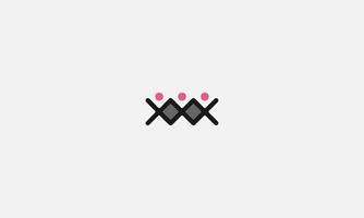 brief X Mens logo ontwerp vector