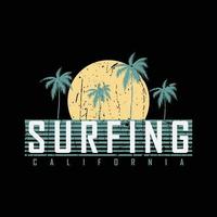 Californië surfing zomer strand illustratie typografie. perfect voor t overhemd ontwerp vector