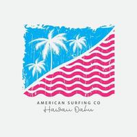 hawaii illustratie typografie. perfect voor het ontwerpen van een t-shirt vector