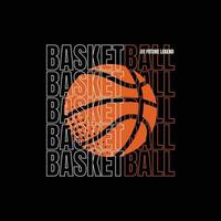 basketbal illustratie typografie. perfect voor het ontwerpen van t-shirts vector