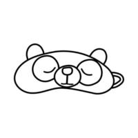 oog masker tekening vector slapen nacht medeplichtig kom tot rust rust in op reis illustratie reeks van gezicht slaperig bescherming tekenfilm in slaap panda