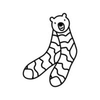 vector tekening illustratie vlak ontwerp kleurrijk sokken .textiel warm kleren sokken paar- schattig decoratie wol winter kleding.