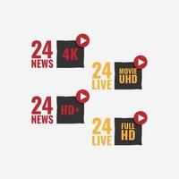 leven nieuws 24 logo vecto ontwerp vector
