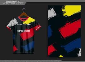 Jersey sport- t-shirt. voetbal Jersey mockup voor voetbal club. geschikt voor Jersey, achtergrond, poster, enz. vector