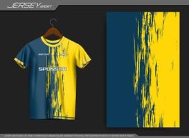 Jersey sport- t-shirt. voetbal Jersey mockup voor voetbal club. geschikt voor Jersey, achtergrond, poster, enz. vector