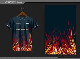 Jersey sport- t-shirt. voetbal Jersey mockup voor voetbal club. geschikt voor Jersey, achtergrond, poster, enz. vector