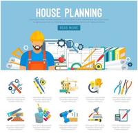 huis planning of bouw infographics vector